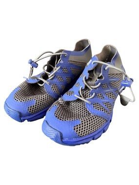 The North Face Kid’s Litewave Flow Lace Lightweight Blue Gray Mesh Shoes Size 1